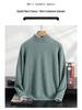 Men's Double-Thick Lamb Cashmere Sweater, Solid Color, Round Neck, Autumn/Winter Base Layer.