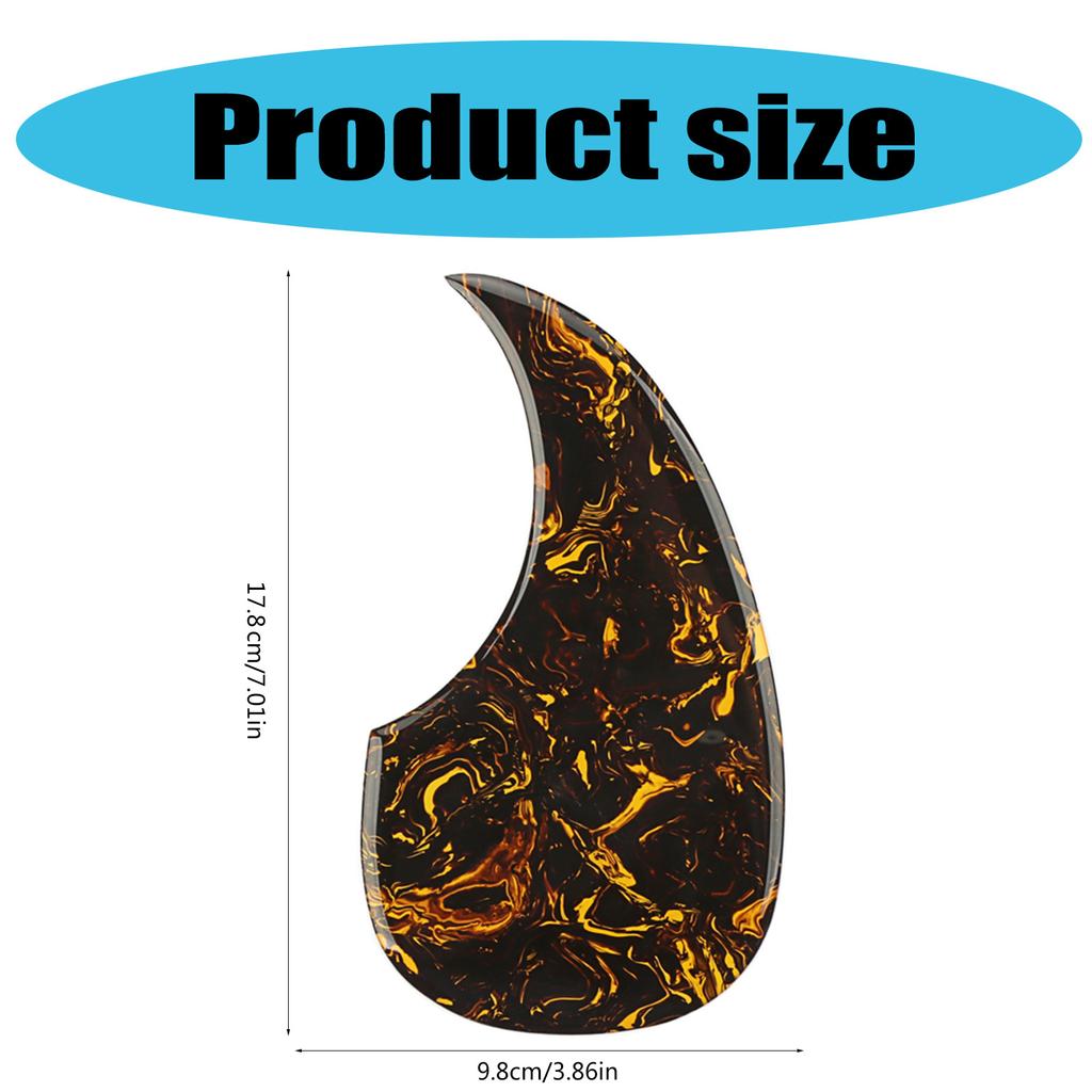 PVC Guitar Self Stick Pickguard Yellow Paste Pattern Anti-Scratch Guard Plate Replacement Acoustic Guitar Scratch Plate