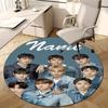 Personalized K-Kpop Team Round Chair Office Rug - Perfect for Mat, Office Chair & More - Ideal Gift for Birthdays and Holidays