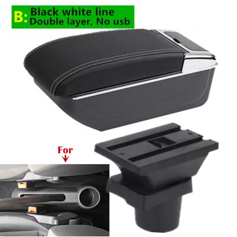 For Volkswagen UP Armrest Box For Skoda Citigo VW UP Seat Mii Car Armrest Storage Box with USB LED Light Retrofit Car Accessorie