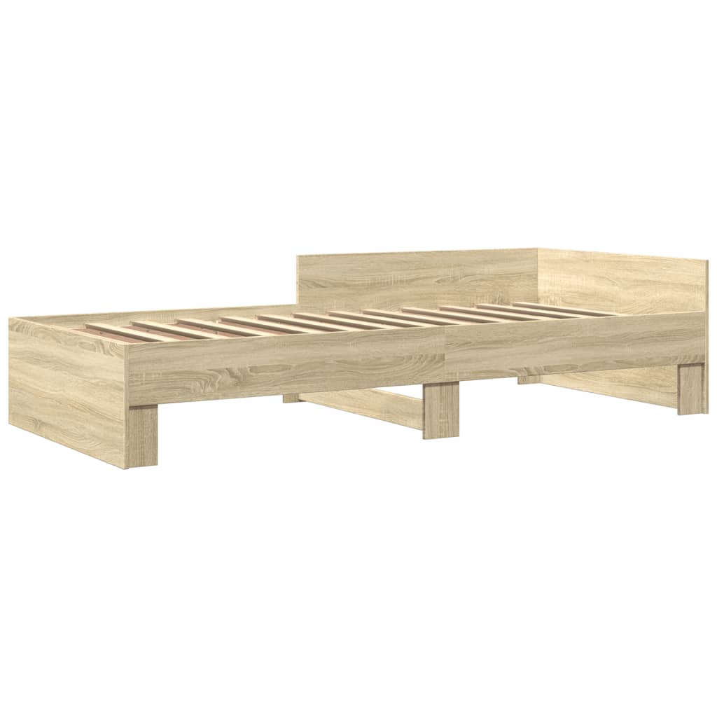 Bed Frame without Mattress Sonoma Oak 90 x 190 cm Engineered Wood