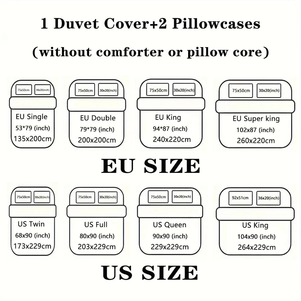3-Piece Set Of Golden Butterfly Printed Down Duvet Covers (1 Down Duvet Cover+2 Pillowcases No Core) Soft Bedding Set