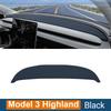 For Tesla Model 3 Highland 2024 2025 2026 EV Car Dashboard Cover Trument Desk Sun Shade Anti-UV Carpet Mat Non-Slip Pad