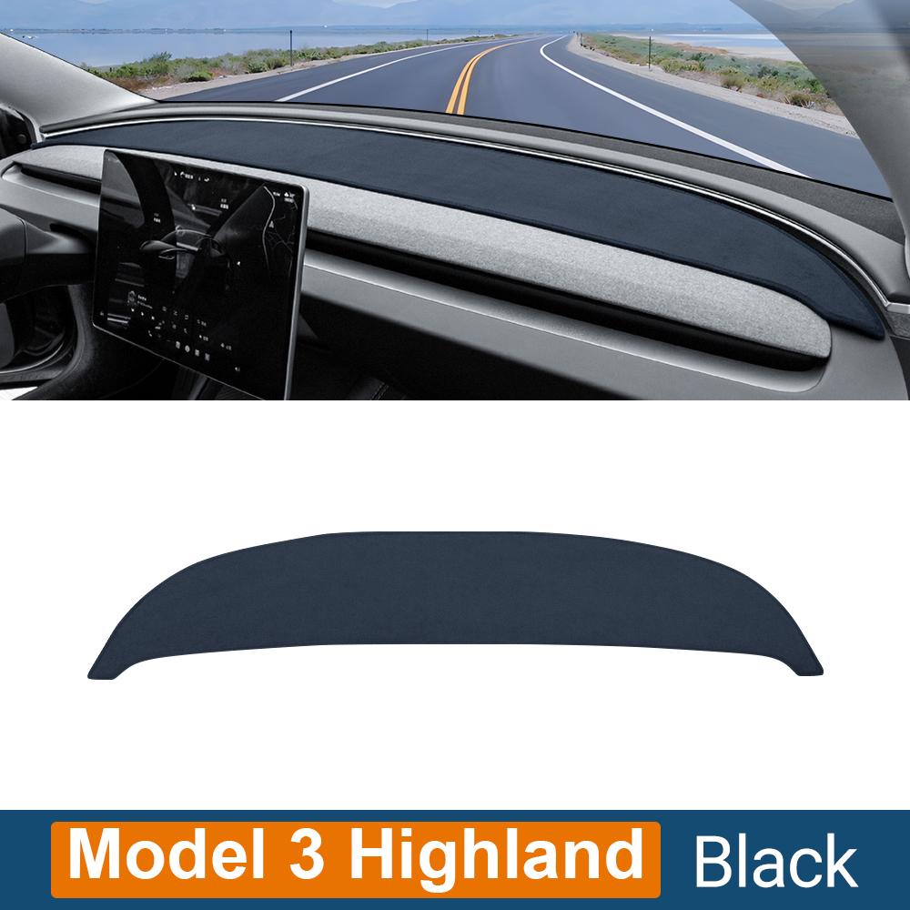 For Tesla Model 3 Highland 2024 2025 2026 EV Car Dashboard Cover Trument Desk Sun Shade Anti-UV Carpet Mat Non-Slip Pad