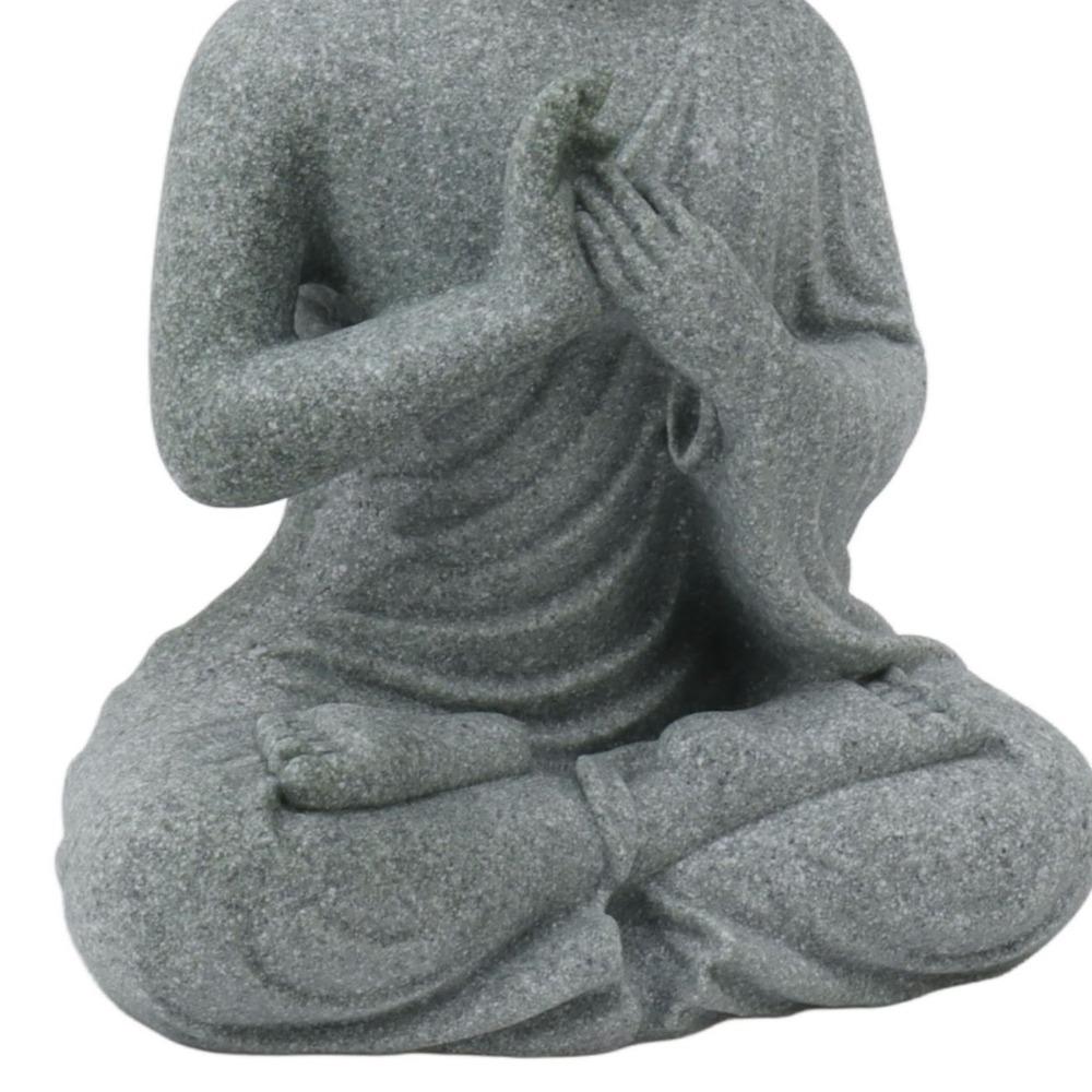 Grey Oriental Stone Carving Ornament Courtyard Sandstone Figurine  Courtyard Landscape Ornament