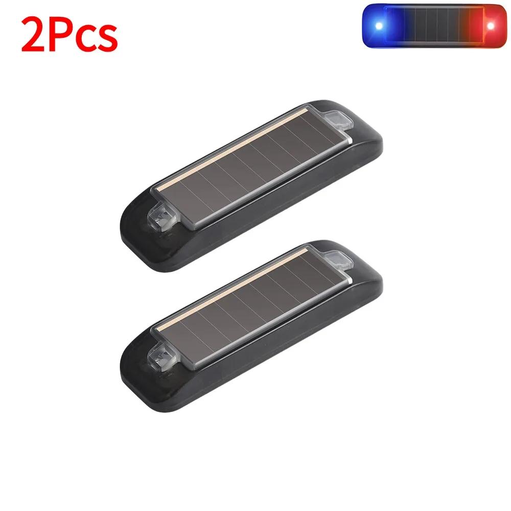 Car Solar LED Warning Light Night Ride for Motorcycle Electric Vehicle Bicycle Tail Light Anti-rear Strobe Warning Light 1-10Pcs