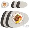 Faux Leather Placemats and Coaster Sets of 4 Dual-Sided PU Table Mat Hot Resistant Place Mats for Dining Table Christmas Decor