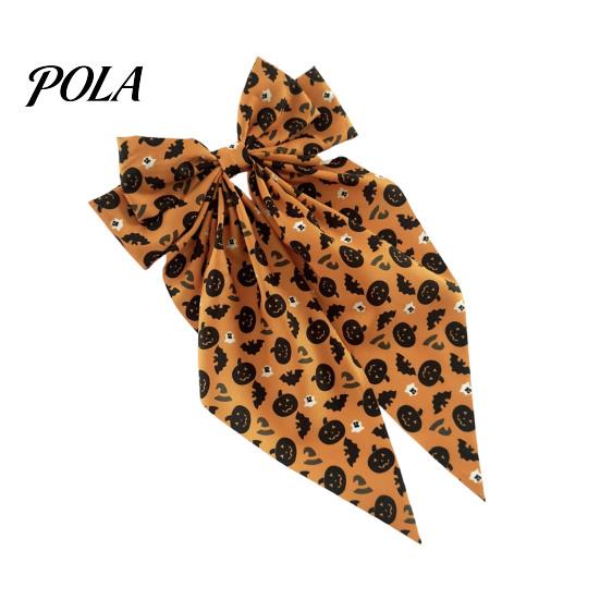 Personalized Halloween Hairpin Bow Spring Hair Clips for Women, Pumpkin Skeleton Ghost Hand Printed Skull Accessory Fabric Barrettes, Cute Horror
