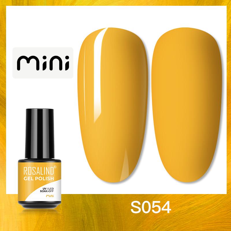 ROSALIND 150 Colors Mini Nail Gel Polish Soak Off UV Gel Nail Polish Long Lasting Base Top Gel Polish Temperature Cat Eye Glitter Nail Gel Glue