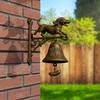 Halloween Witch Bell Metal Shopkeeper Bell Dachshund Outdoor Doorbell Hangable Manual Ring Decorative Bell for Home Entrance