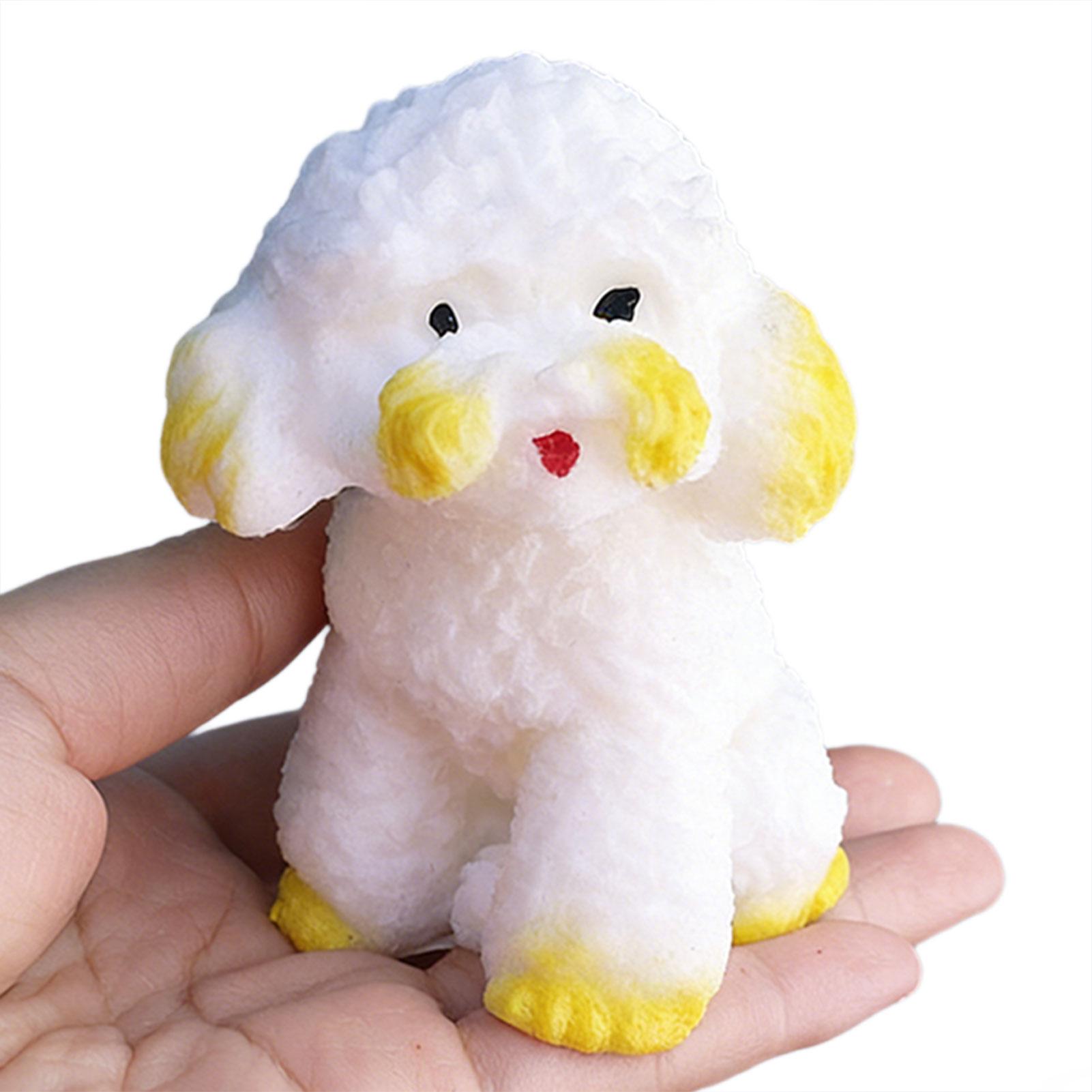 

Stress Relief Dog Squeeze Toy Realistic TPR Fidget Toy for Anxiety Soft Sensory Toy for Kids Teens Adults Mochi Squishy