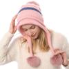 Autumn Winter Plush Warm Three Ball Knitted Hat Chenille Soft Women's Wool Hats