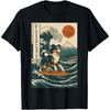 Australian Shepherd Surfing Japanese Wave T-Shirt