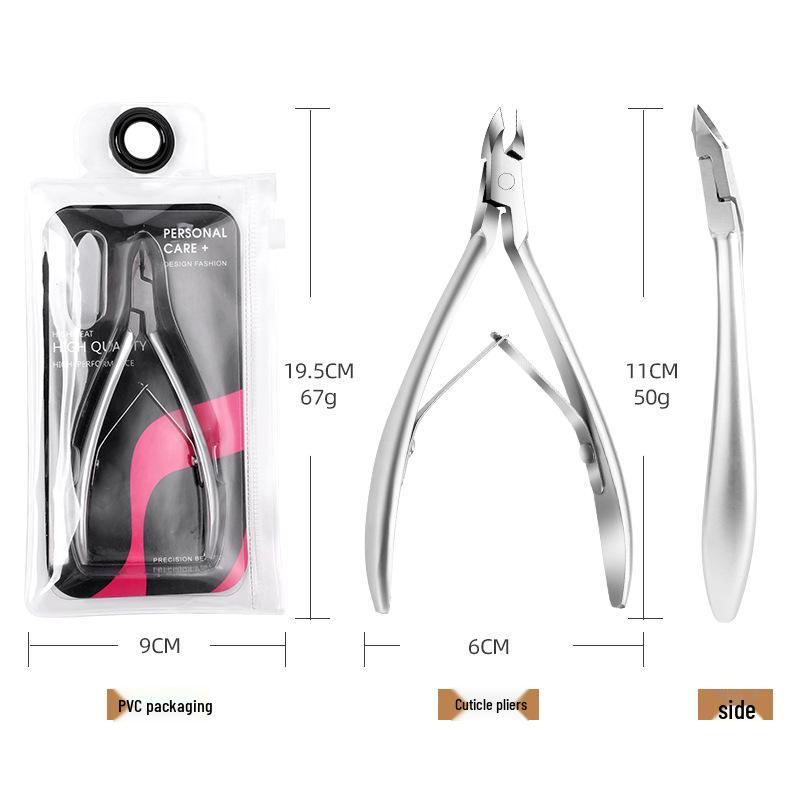 Stainless Steel Nail Clipper & Dead Skin Scissor Set for Salon & Hangnail Care