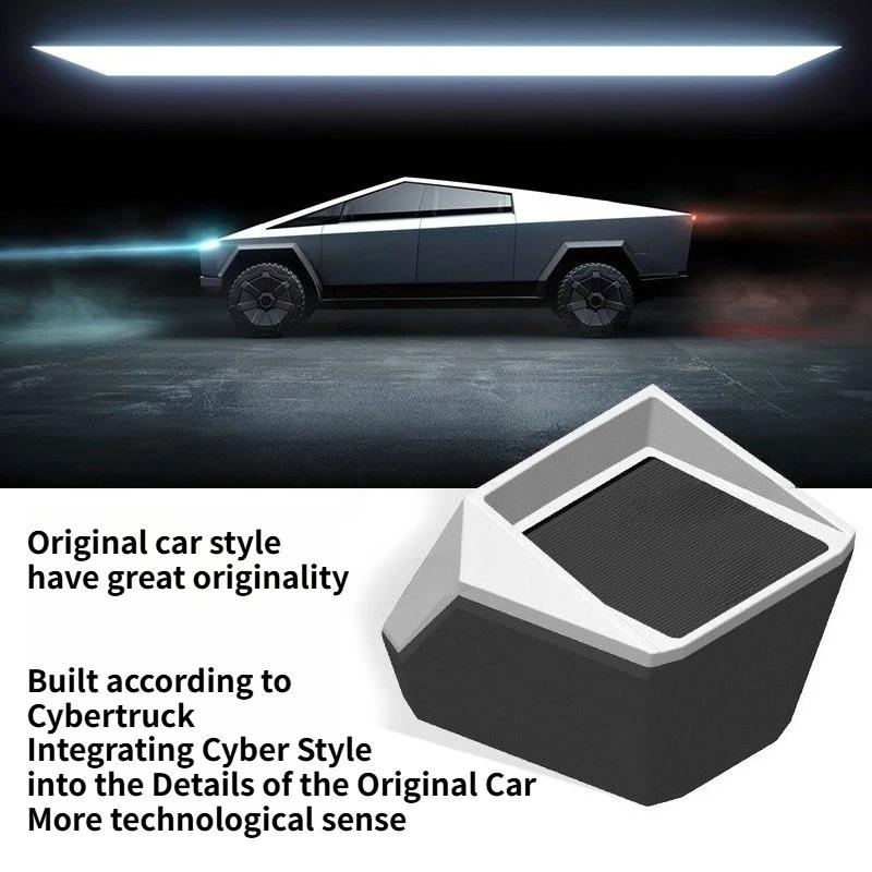 Rear Seat Storage Box for Tesla Cybertruck 2024-2026 Under Air Vent Storage Case Trash Can Organizer Modification Accessories