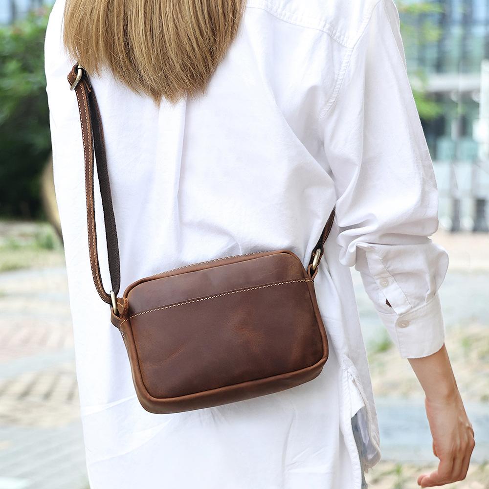 High-end men's messenger bag men's all-cowhide shoulder bag men's bag genuine leather retro messenger bag messenger bag