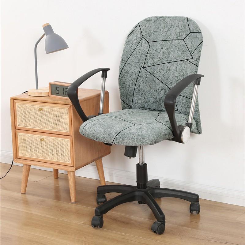 Office Computer Chair Cover, Armrest Seat Cover, Fabric Swivel Chair Cover, One-Piece Elastic Internet Cafe Stool Cover