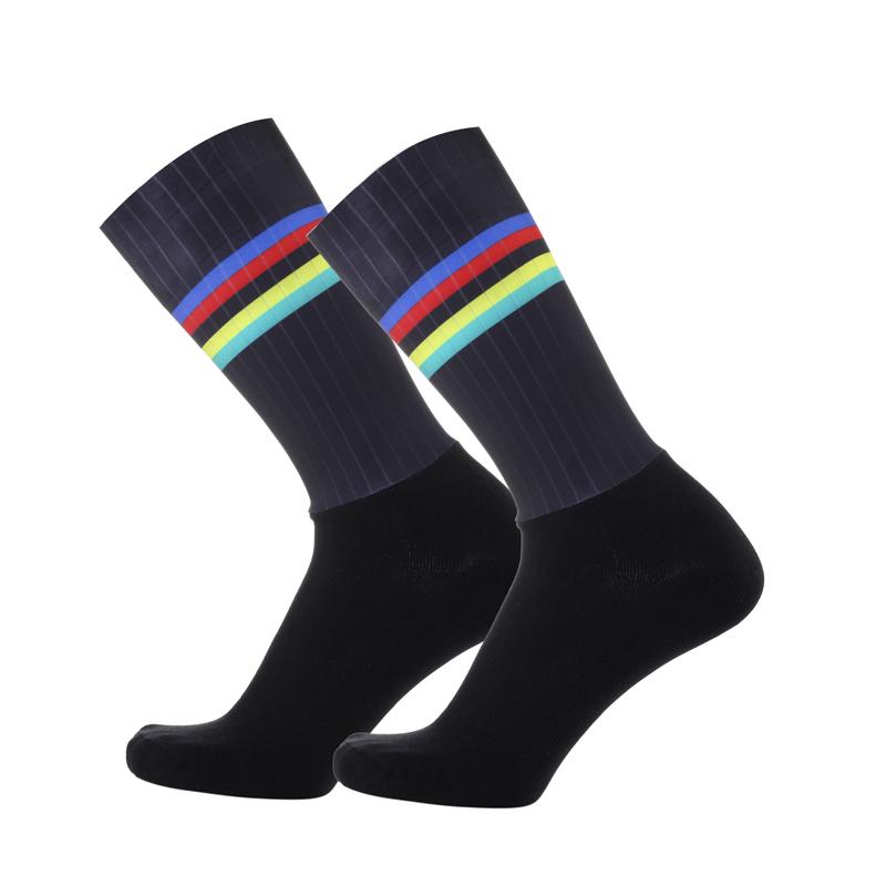 New Summer Breathable Cycling Socks Men Anti Slip Seamless Aero Bike Wearproof Road Calcetines Ciclismo
