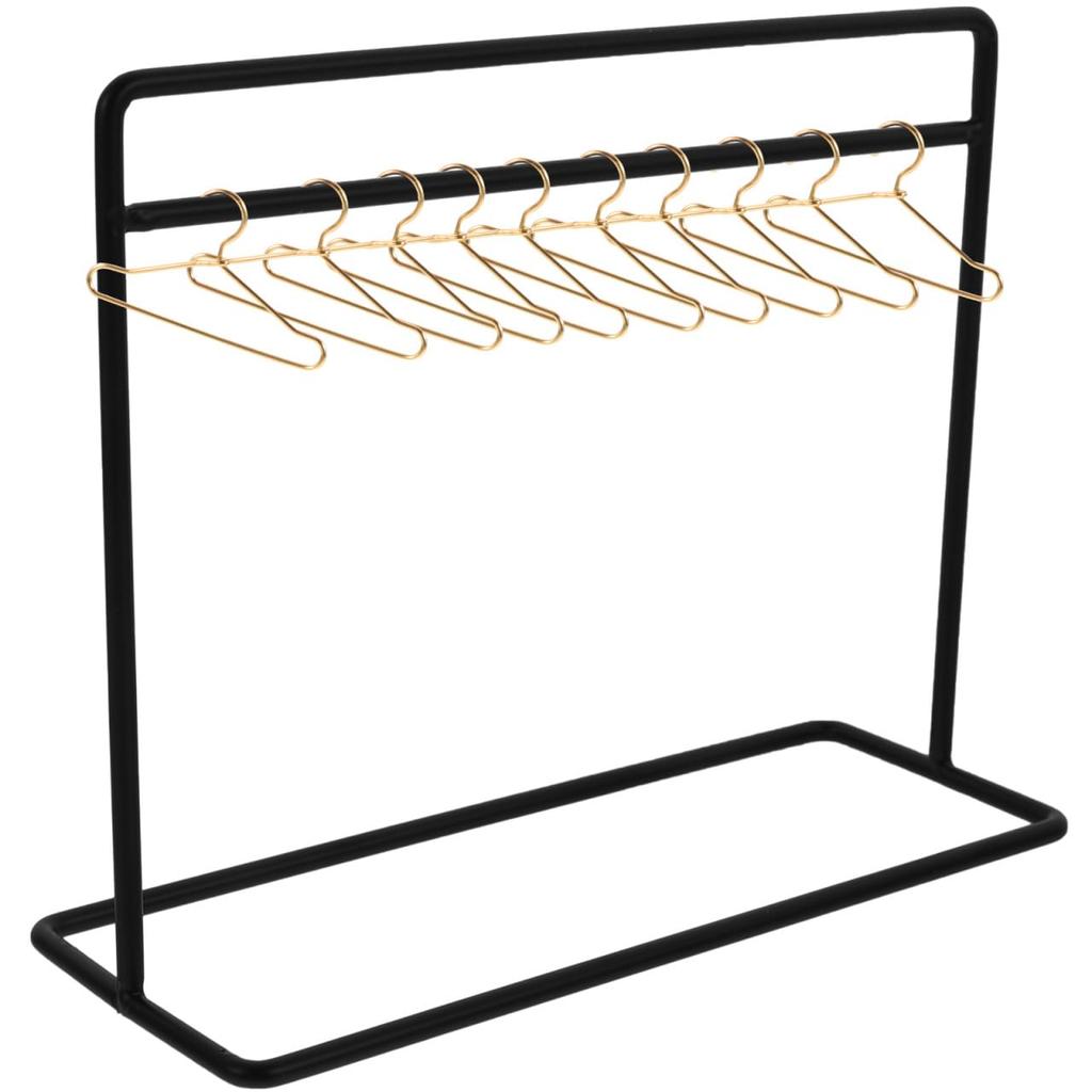 STOBOK Doll Hanger 2 Pieces Miniature Hanger 20 Pieces Clothes for Doll Clothing for Dollhouse Miniature Photography Accessories Rack, Set, Hangers,