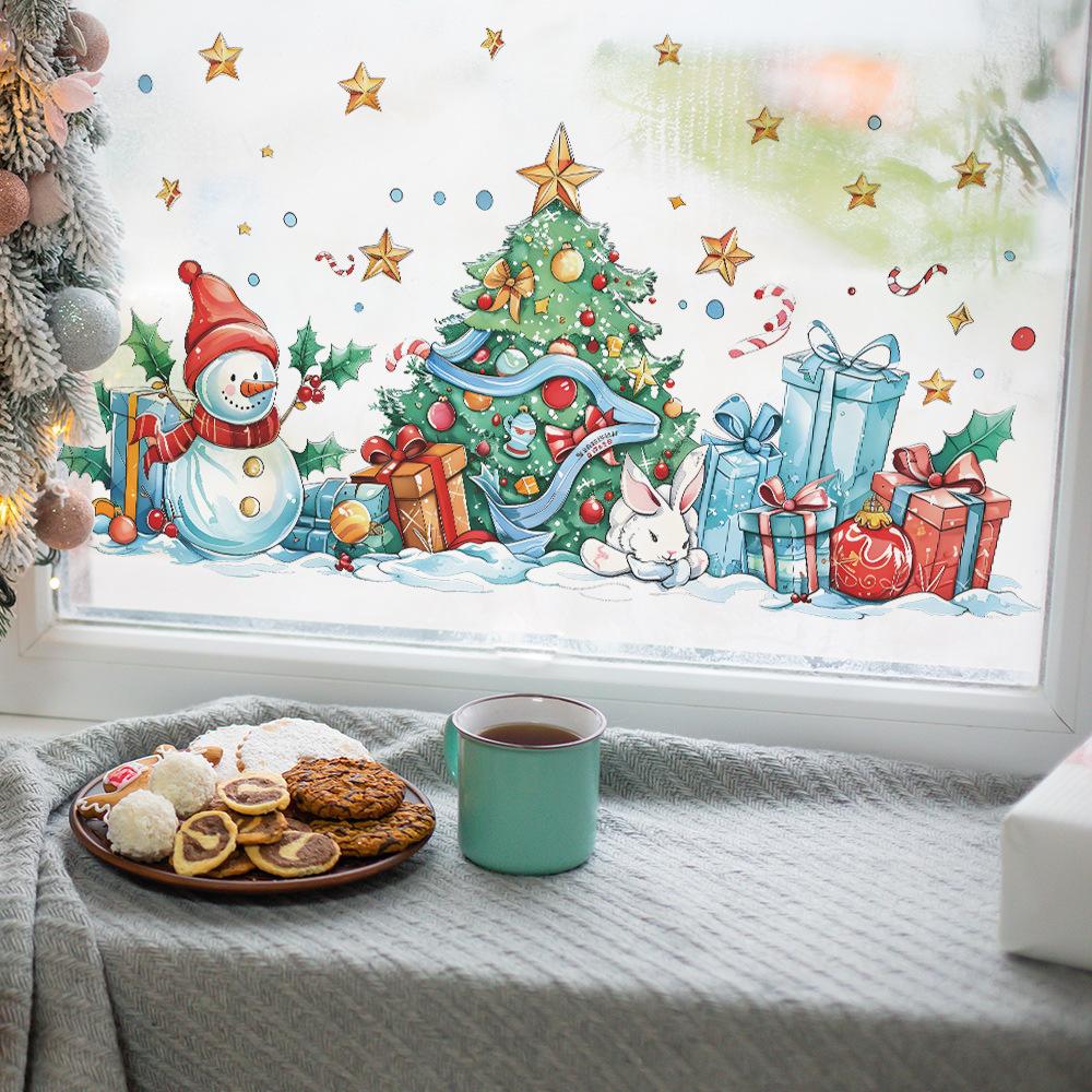 Decoratiuni de Craciun Om de Zapada Pom de Craciun Cutie Cadou Dormitor Sufragerie Fundal Studiu Autocolante de perete peisagistic