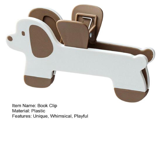 Cute Puppy Book Clips Bookmark Plastic Reading Page Holders for Book Documents Exams Fun Animal Bookstore Note Clip for Office School Use