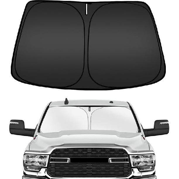 ARISMOTOR Windshield Sun Shade For GMC Sierra 1500 2500 3500 (SLT AT4 Denali) -2025 2026,  Fit Foldable Front Window Sunshade Sun Visor Protector,