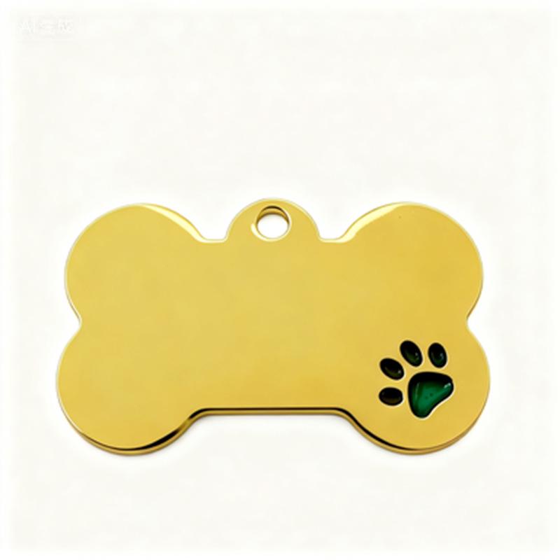 Zinc Alloy Pet ID Tag: Engravable Bone-Shaped Nameplate for Dogs & Cats