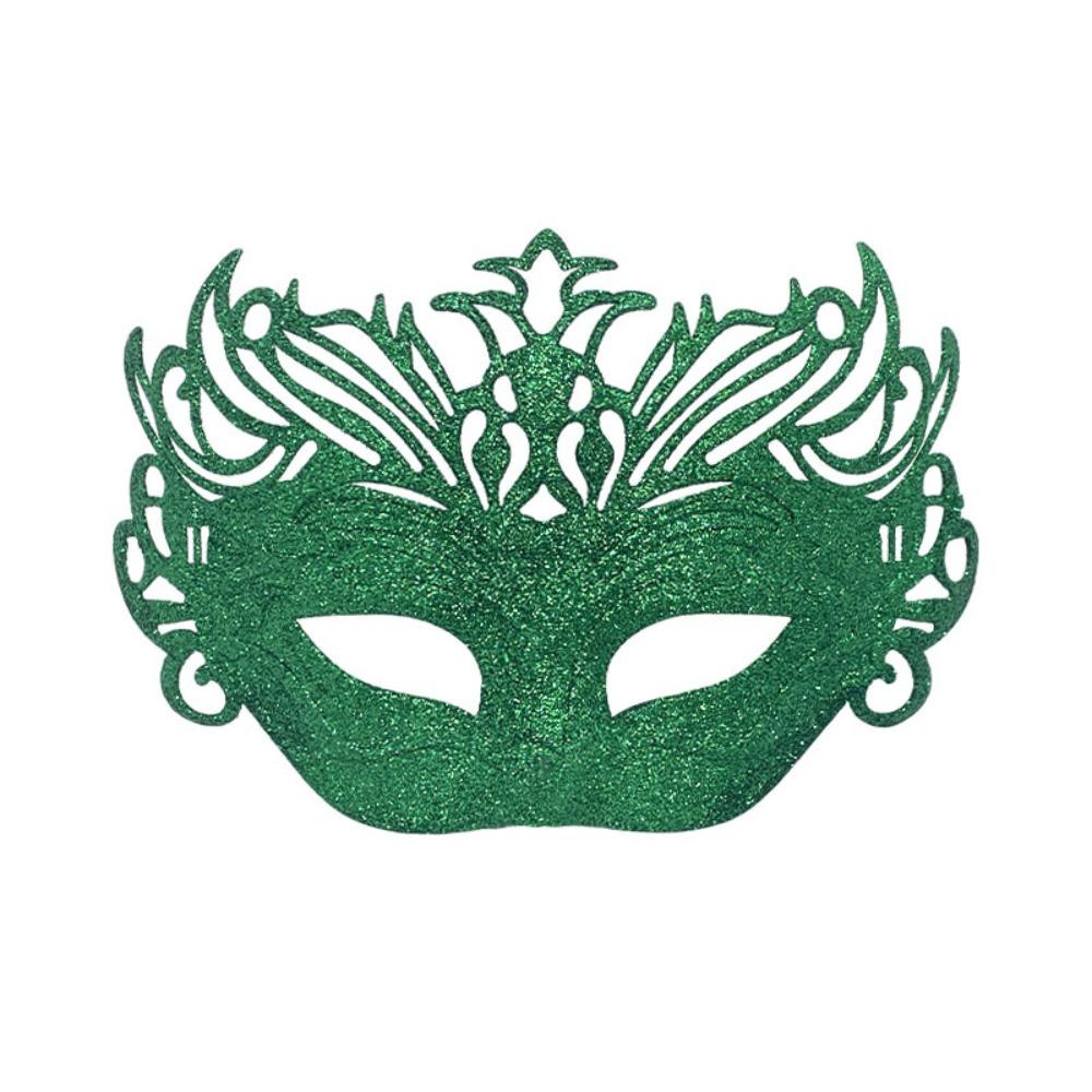 Half Face Design Glitter Crown Mask Sparkle Finish Role Playing Mask Party Mask Accessory  Adults