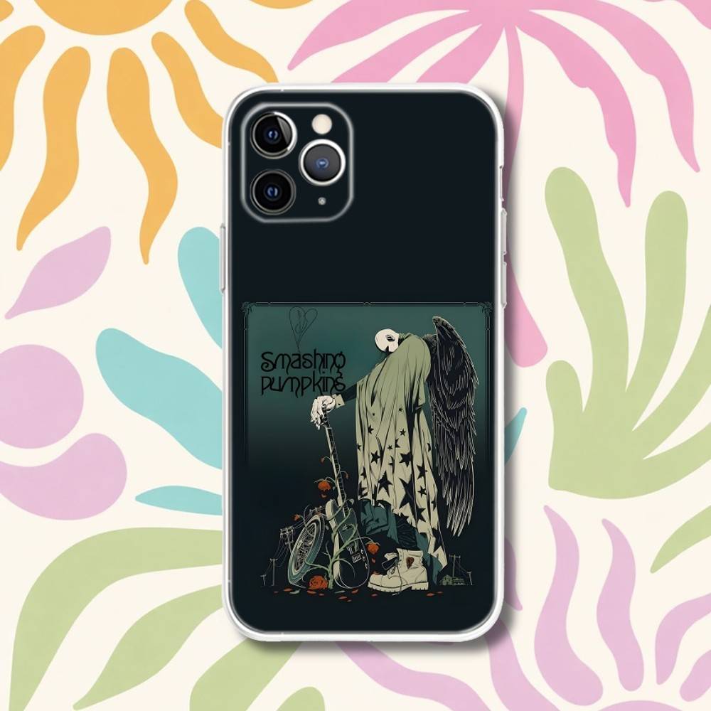 The S-Smashing Pumpkins Phone Case For iPhone 17,16,15,11,12,14,13 Pro Max Plus Mini X,XS,XR,7,16E Air Transparent Cover Fundas