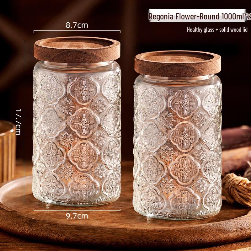 Luftdichtes Glasvorratsglas für Snacks, Trockenfrüchte, Tee, Zucker und Getreide