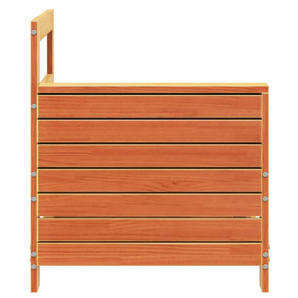 Garden Sofa with Armrests 69 X 62 X 70.5 Cm Solid Pine Wood