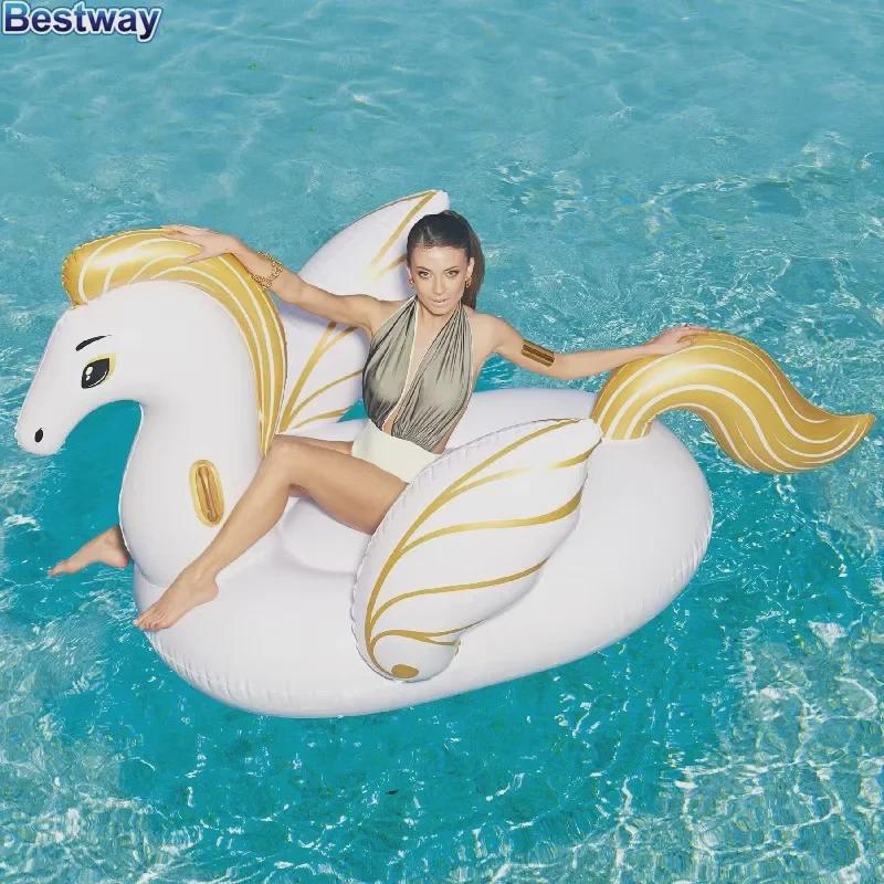 Intex 57288 Double Flamingo Adult Inflatable Swimming Ring - Thick Oversized Floating Bed for Kids & Adults