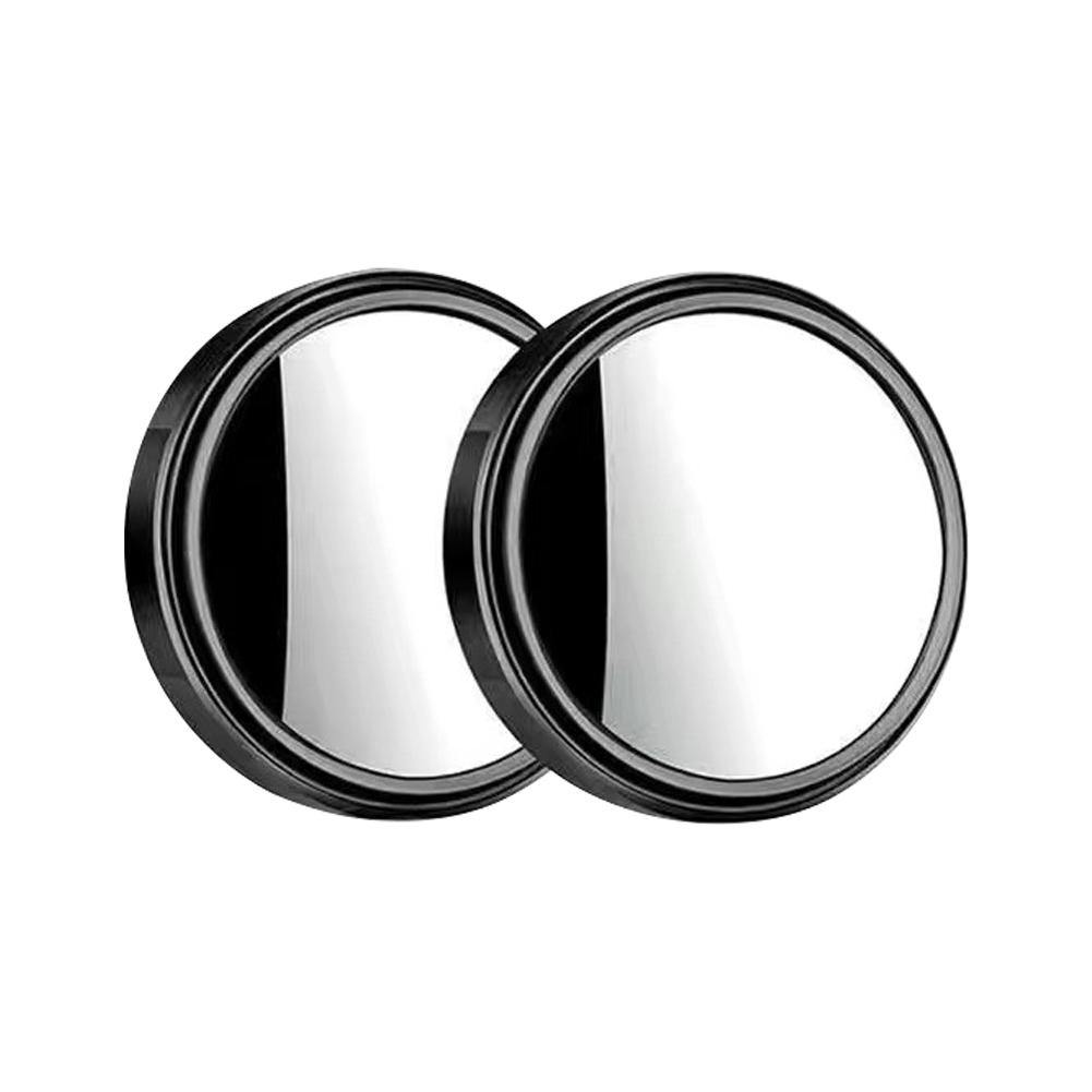 1 Pair Car Rearview Sucker Mirrors 360 Degree Blind Clear Convex Round Auxiliary Spot Rearview Adjustable Mirror Mirror Fra X2J0