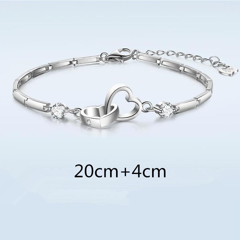 Bracciale in argento sterling da donna, charm infinito con pietre inca