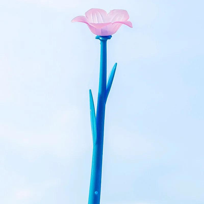 

Креативная цветная ручка-роллер с цветами, меняющая цвет под воздействием света, гелевая силиконовая ручка для письма и подписи для студентов, детская забавная ручка