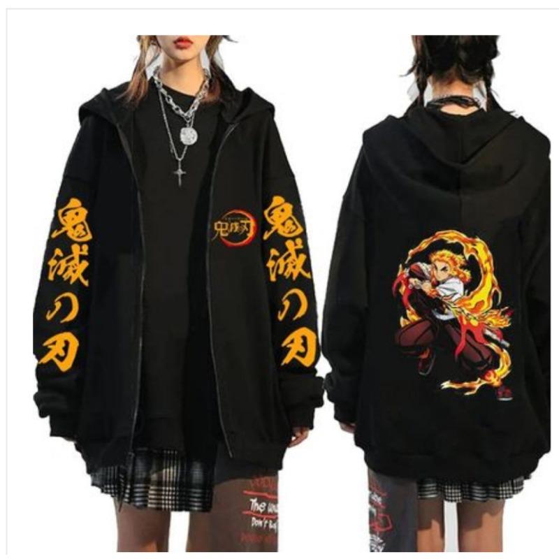 Fashion Printed Casual Zip Sweatshirt Loose Hoodies Sweatshirts Girls