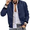 Suede Stand-Up Collar Men's Button Cardigan Jacket - Autumn/Winter Retro American Casual Outerwear