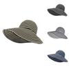 Foldable Sunshade Fisherman Hat With Wide Brim And Striped Pattern For Summer Outdoor Activities