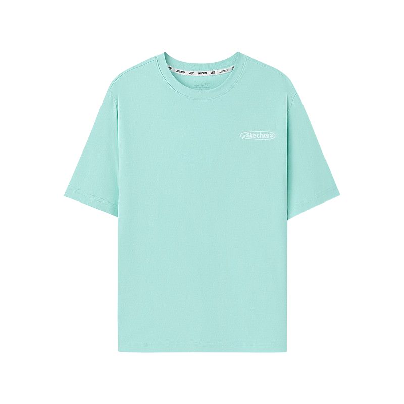 Skechers Loose Knit Crew Neck Pullover Short Sleeve T-Shirt Unisex tops L226U021-02WX S