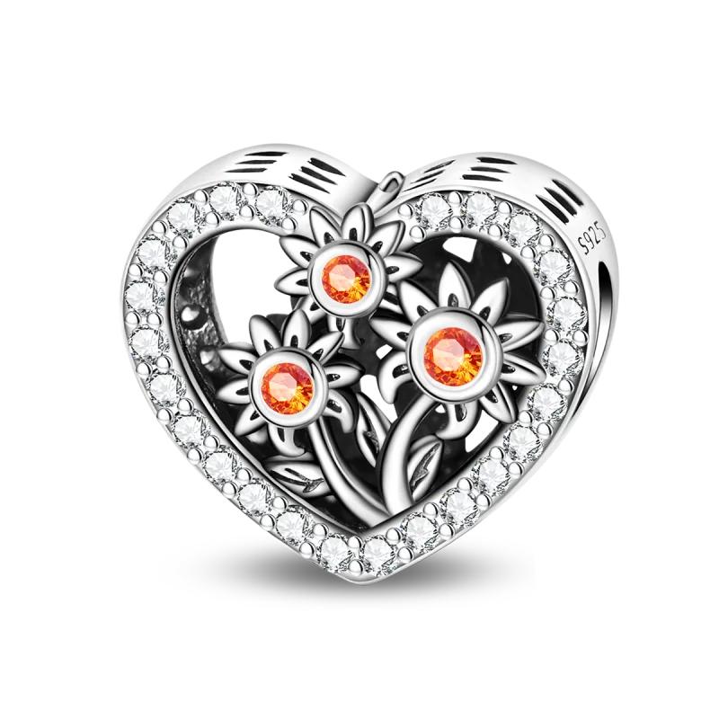 Sweety Copper Charms Love Butterfly Rose Green Zircon Pendant Beads Fit 4Mm Bracelets Diy Fine Jewelry Making