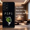 P-Pepe The Funny Frog Case For Samsung Galaxy A73,72,41,J7,22,Note,31,8,9,52,71,53,32,Soft Black Silicone Cover