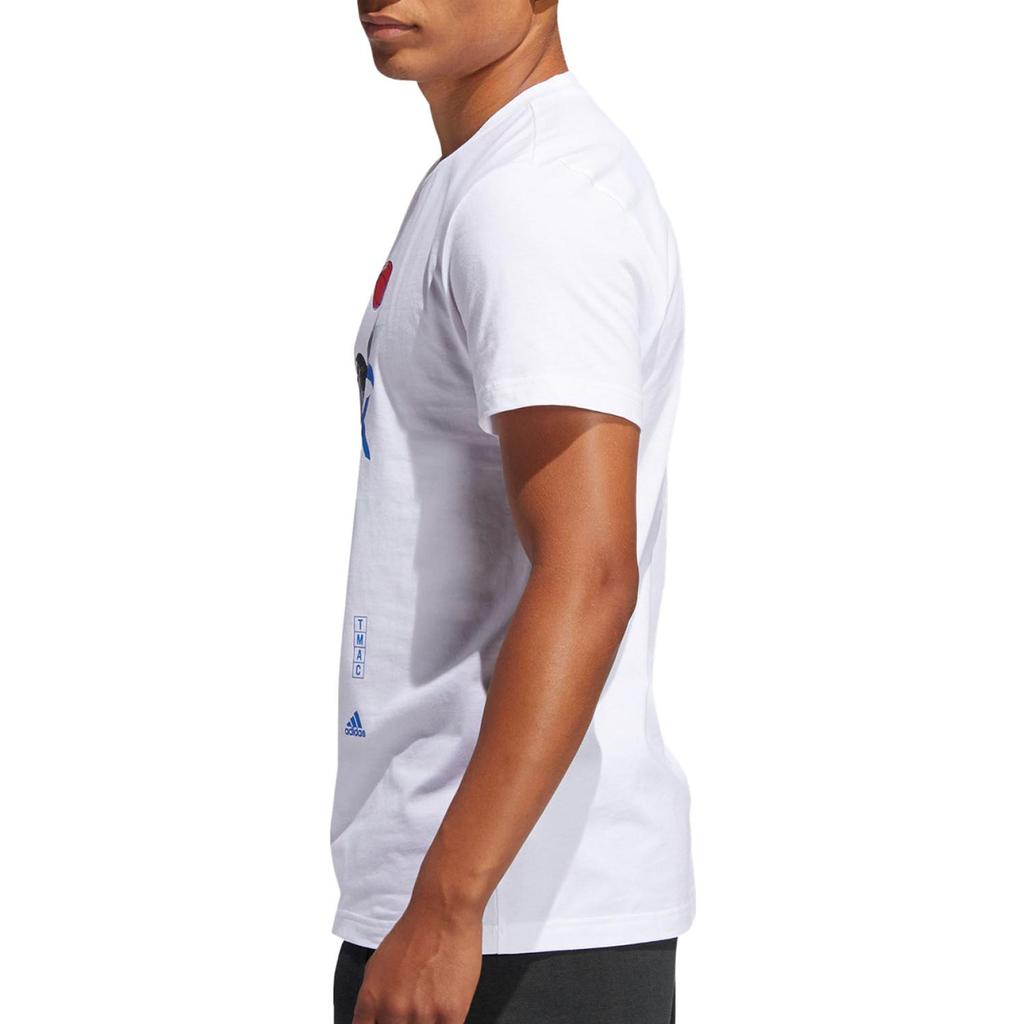 Adidas Tracy McGrady Print Crew Neck Short Sleeve T-Shirt Men Tops White FM4762