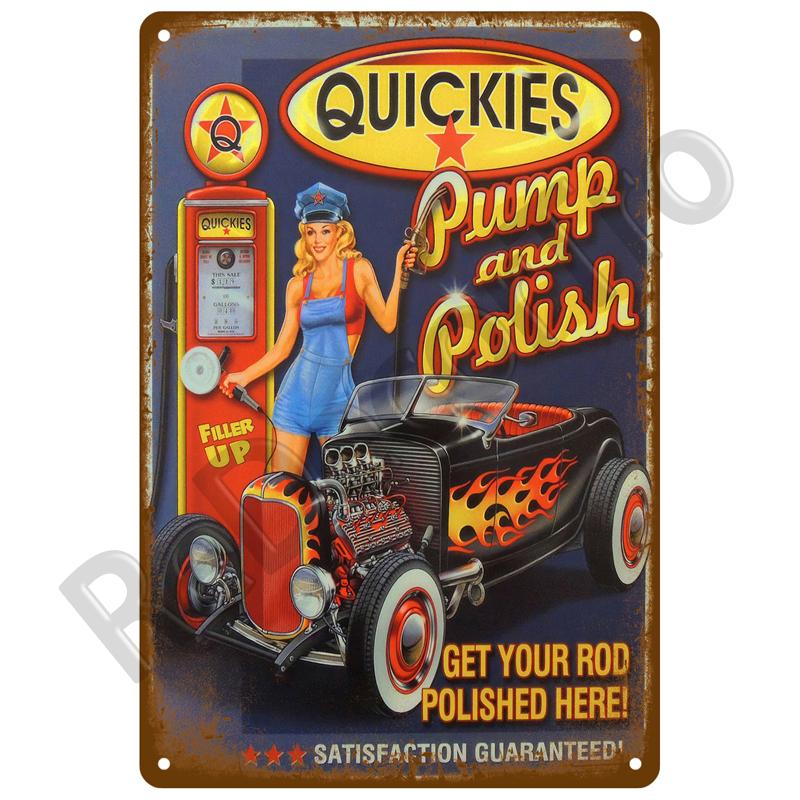 Motorolja Bensin Metallskylt Väggkonst Poster Plakett Vintage Plåtskyltar Järnmålning Dekoration För Mancave Café Garage Klubb Bar