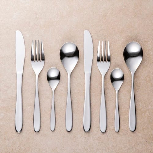 Kai Corporation Dinner Cutlery Set, 8 Pieces (4 Types), Dishwasher and Dryer Safe, Serves 2, Stainless Steel, Spoon, Fork, Knife