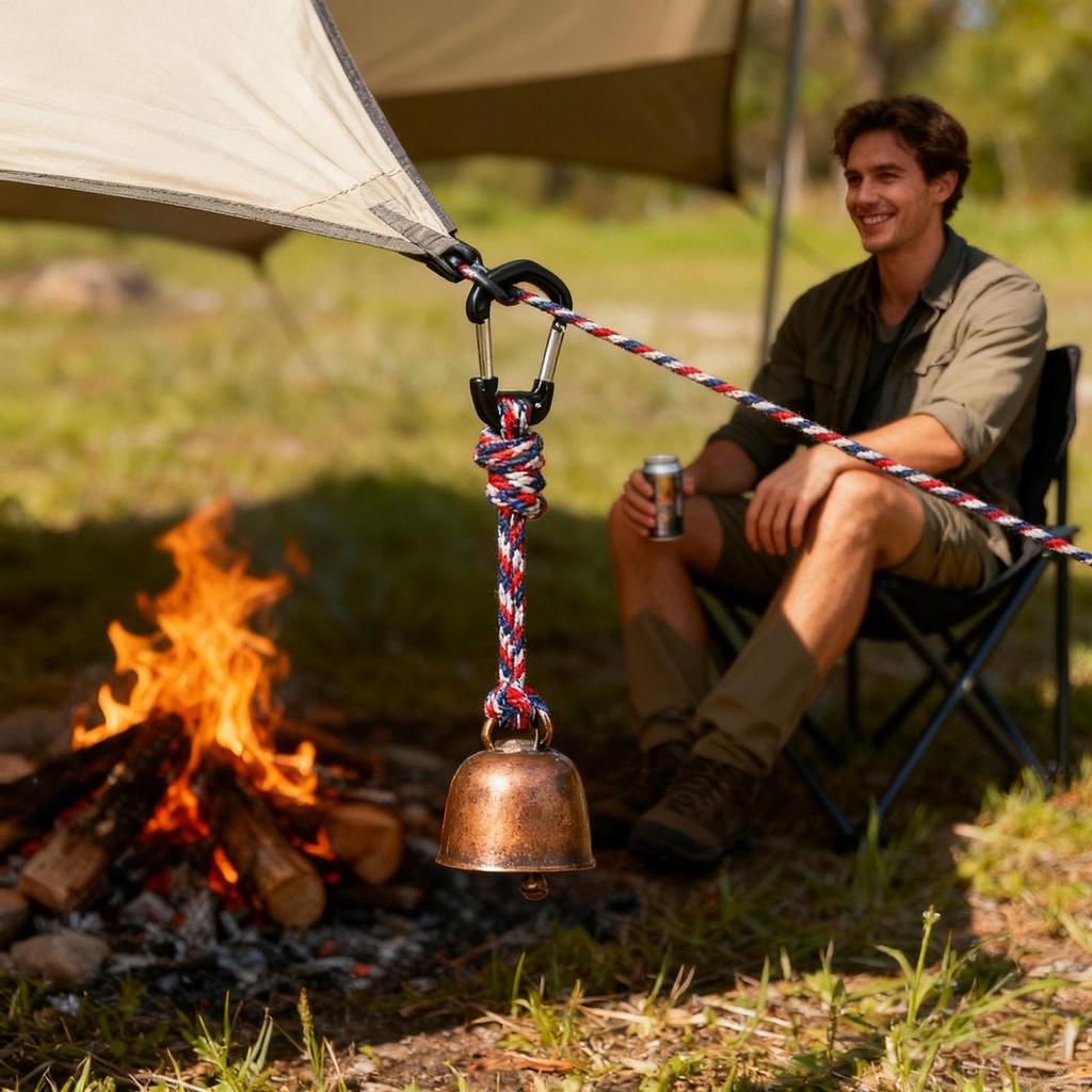 Loud Bear Bell Metal Bell Camping Protection Pendant Camping Bell Emergency Bells For Outdoor Survival Fishing Climbing Hiking