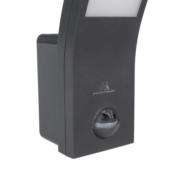 Applique murale LED avec détecteur de mouvement Maclean Energy - Gris - MCE244 750lm 10W IP54