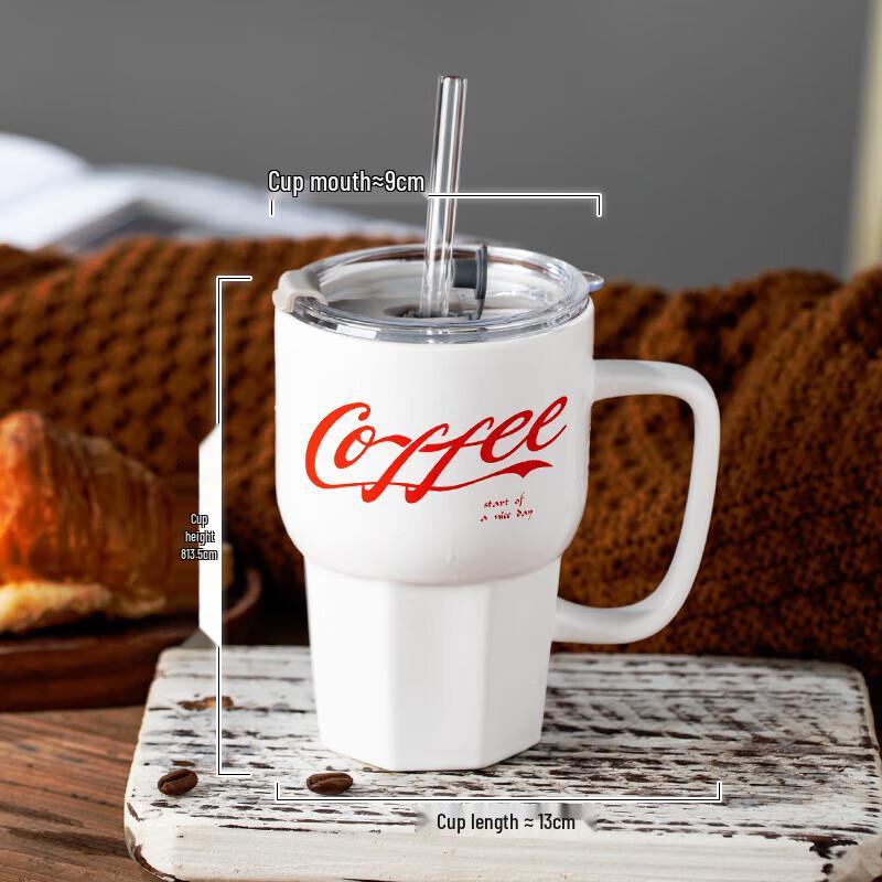 Shangheng Aesthetic Ceramic Straw Cup 500ml