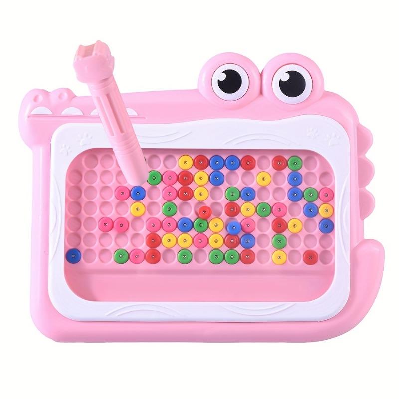 Crocodile Magnetic Drawing Board Toy Kids Bead Doodle Board with Stylus for Early Education