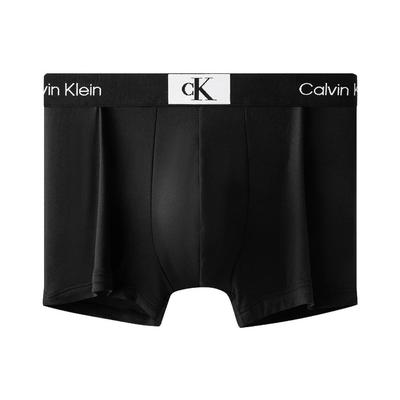Ck96 Series Small Square Logo Letter Embroidery Print Boxer Shorts Men Underwear Black NB3406-006