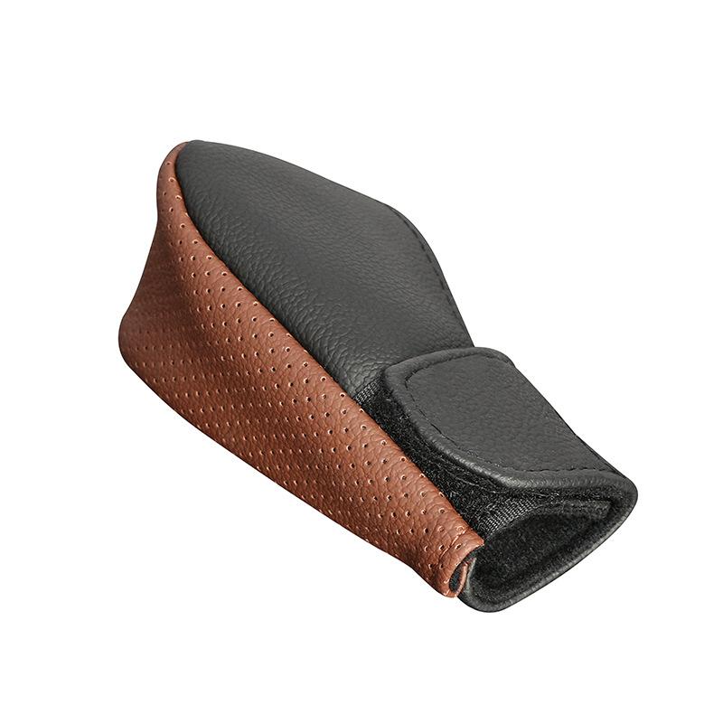 

1 шт. чехол для ручного тормоза автомобиля, аксессуары для декора интерьера автомобиля, защитные чехлы для ручных тормозов, удобная ручка, чехол для автоматического переключения передач коричневый